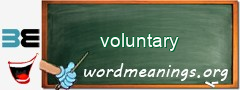 WordMeaning blackboard for voluntary